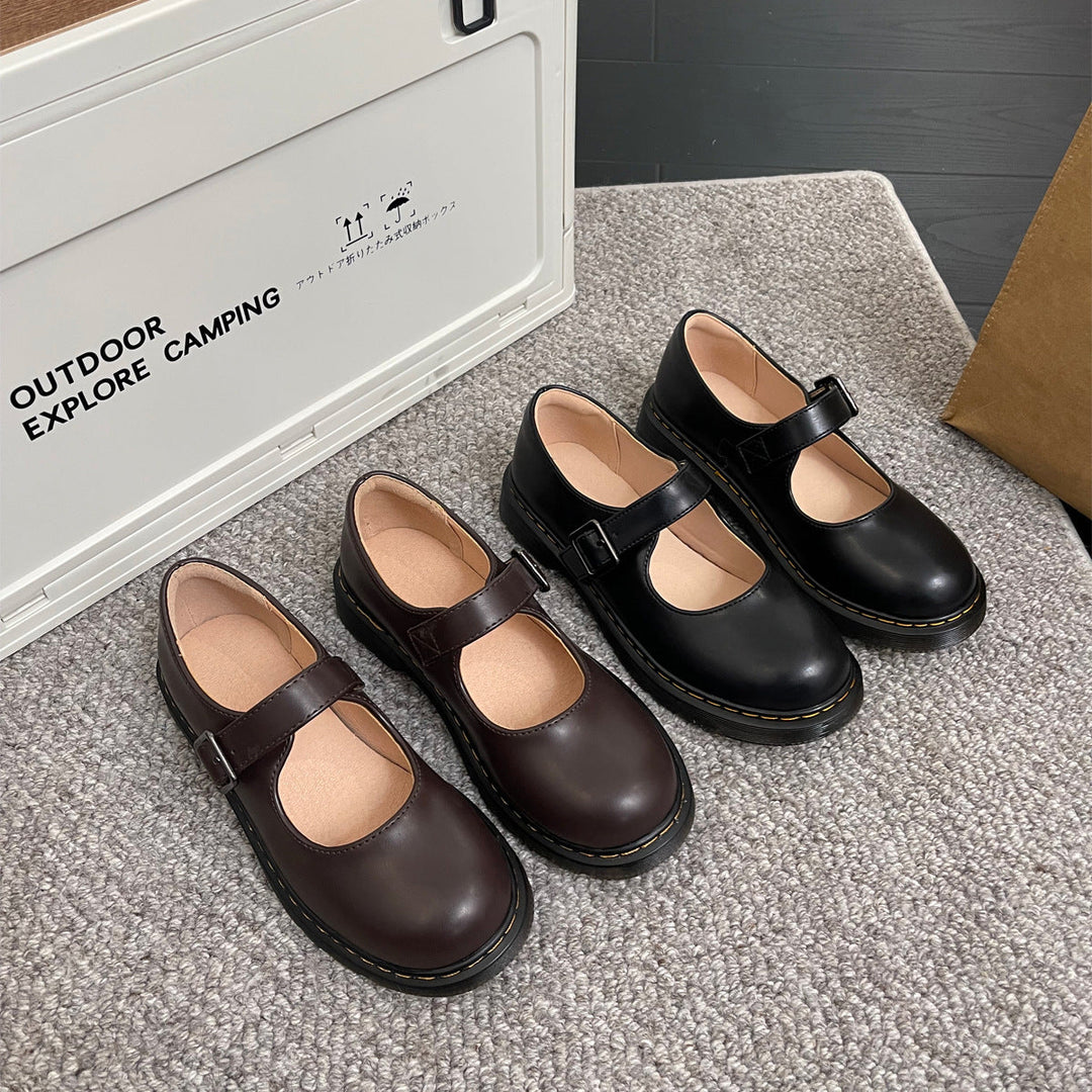 Women's Mary Jane Retro Shoes with Low Heel 