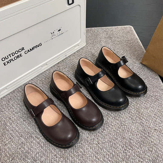 Women's Mary Jane Retro Shoes with Low Heel 