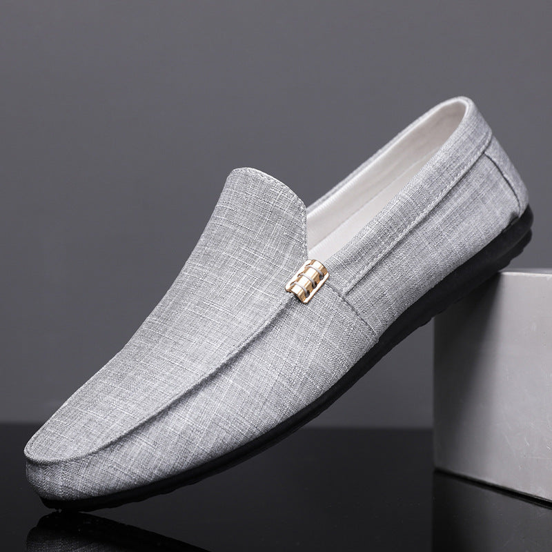 Herren Slip-On-Schuhe mit atmungsaktivem Obermaterial und runder Zehenpartie