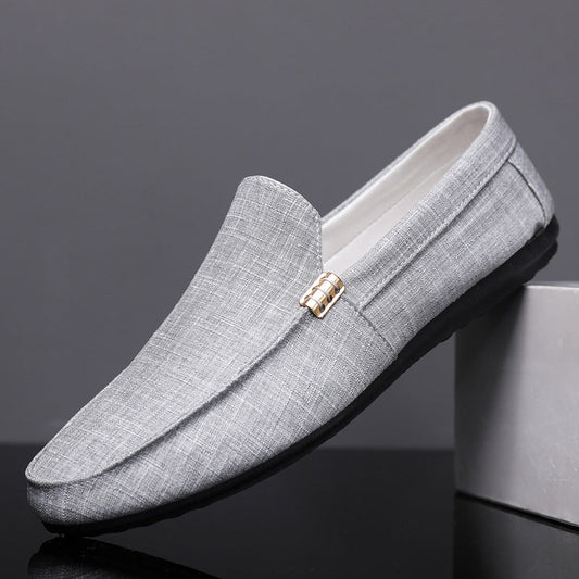 Herren Slip-On-Schuhe mit atmungsaktivem Obermaterial und runder Zehenpartie
