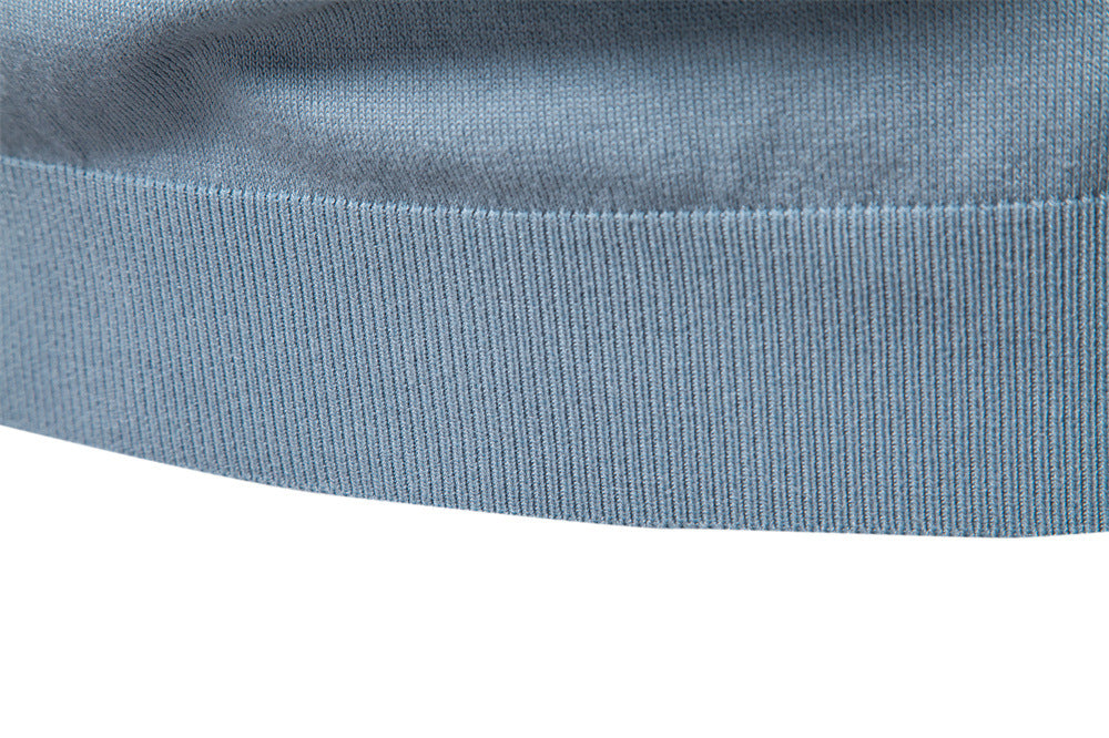 Zweifarbiges Poloshirt für Herren mit V-Ausschnitt
