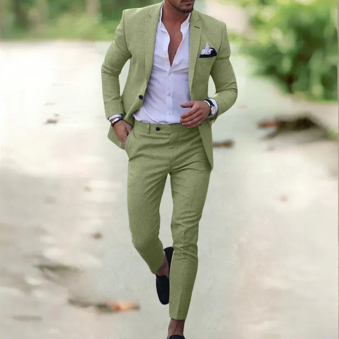 Men's slim fit summer suit