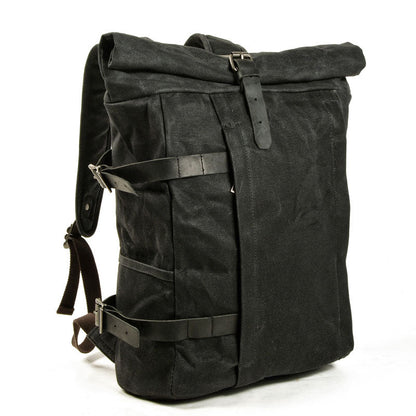 Robuster Canvas-Rucksack für Herren mit Rolltop