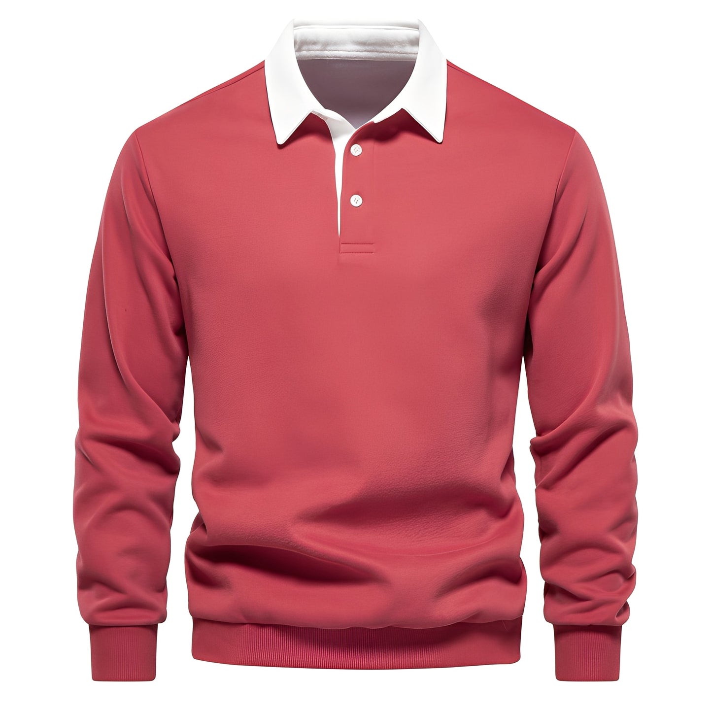 Langarm-Poloshirt für Herren mit Umlegekragen