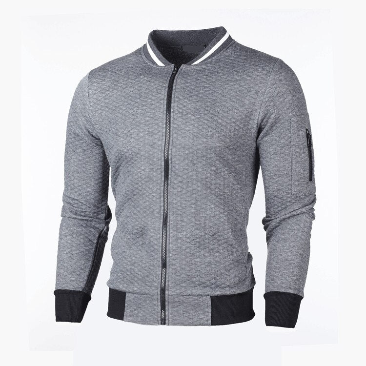 Men's cardigan with zipper and minimalist design 
