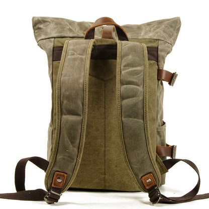 Robuster Canvas-Rucksack für Herren mit Rolltop