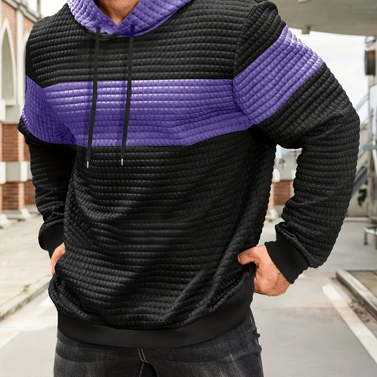 Sportlicher Herren Kapuzenpullover Mit Farbverlauf