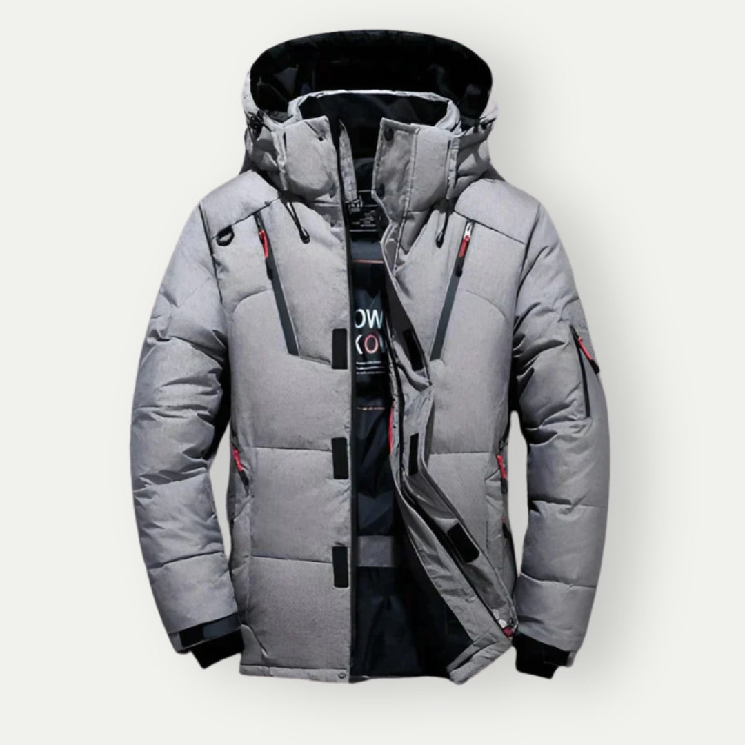 Men's Down Jacket with Classic Cut for Winter