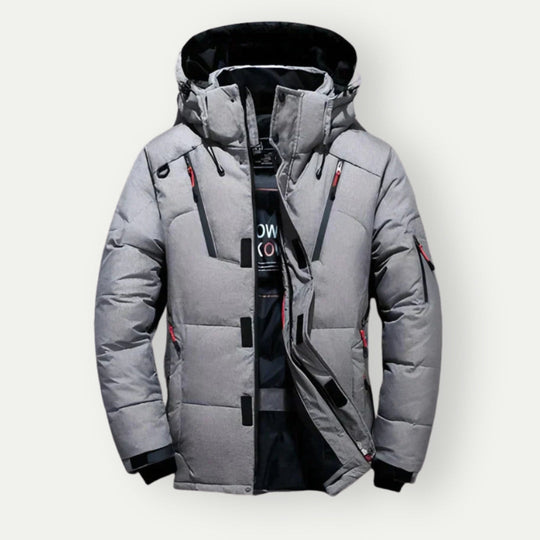 Men's Down Jacket with Classic Cut for Winter