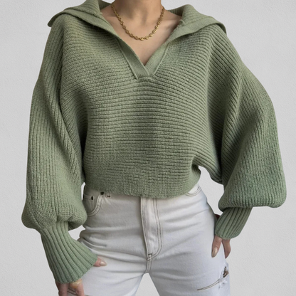 Damenpullover Mit V Ausschnitt Lockerer Schnitt