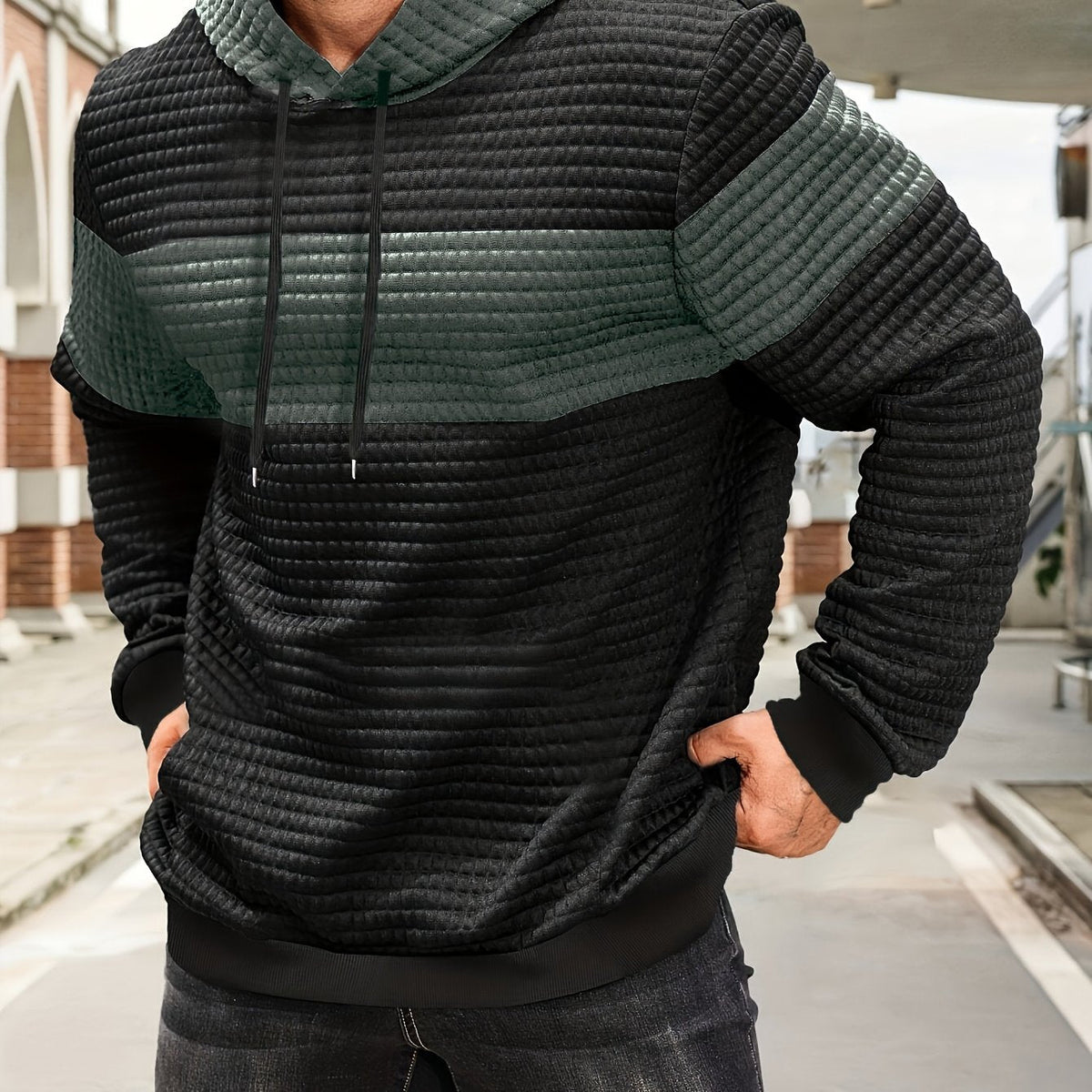 Sportlicher Herren Kapuzenpullover Mit Farbverlauf