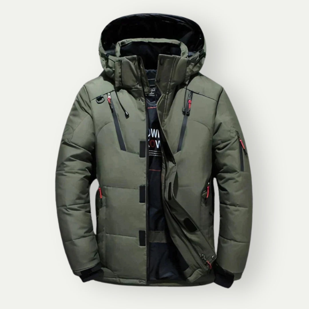 Men's Down Jacket with Classic Cut for Winter