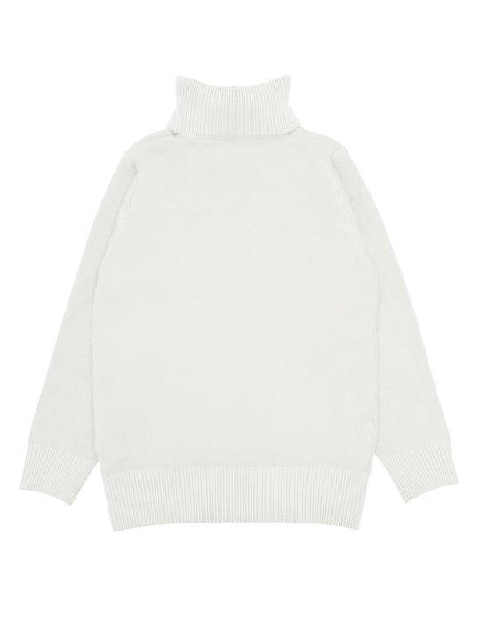 Women's solid-color turtleneck sweater