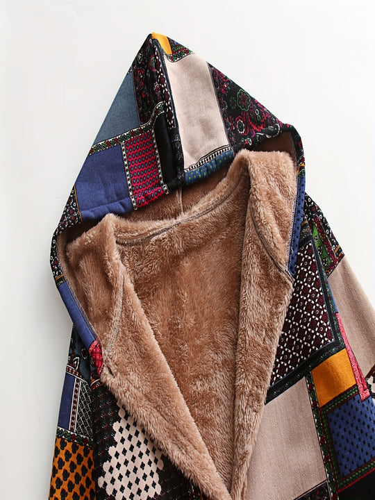 Trendy winter jacket with hood for women