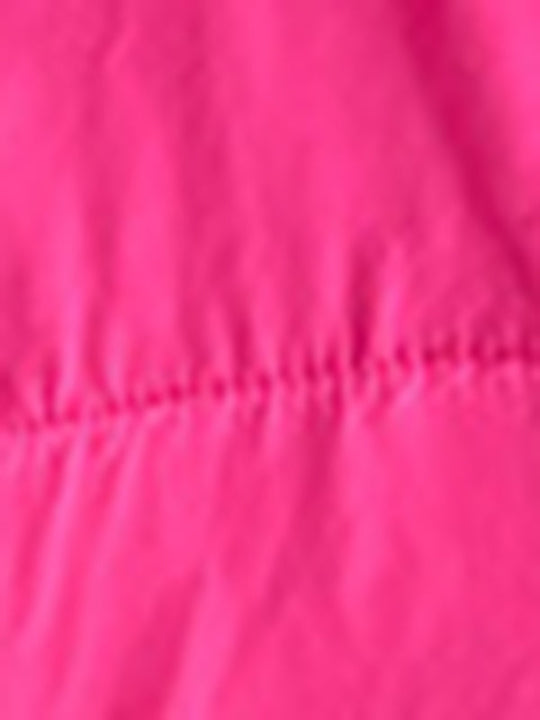 Women's quilted vest with ruffled sleeves and high collar