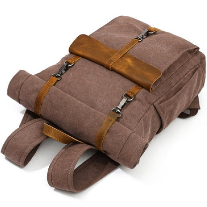Canvas-Rucksack für Herren mit Rolltop-Verschluss