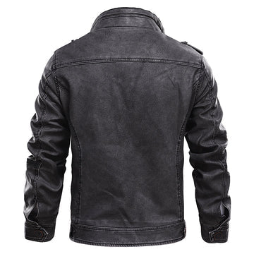 Men's jacket with classic cut and zipper