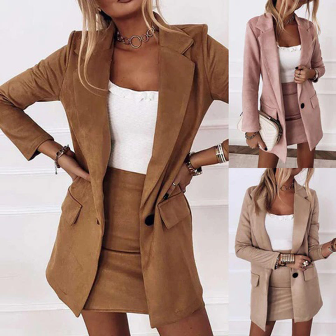 Women's Suit Set with Blazer and Trousers or Skirt