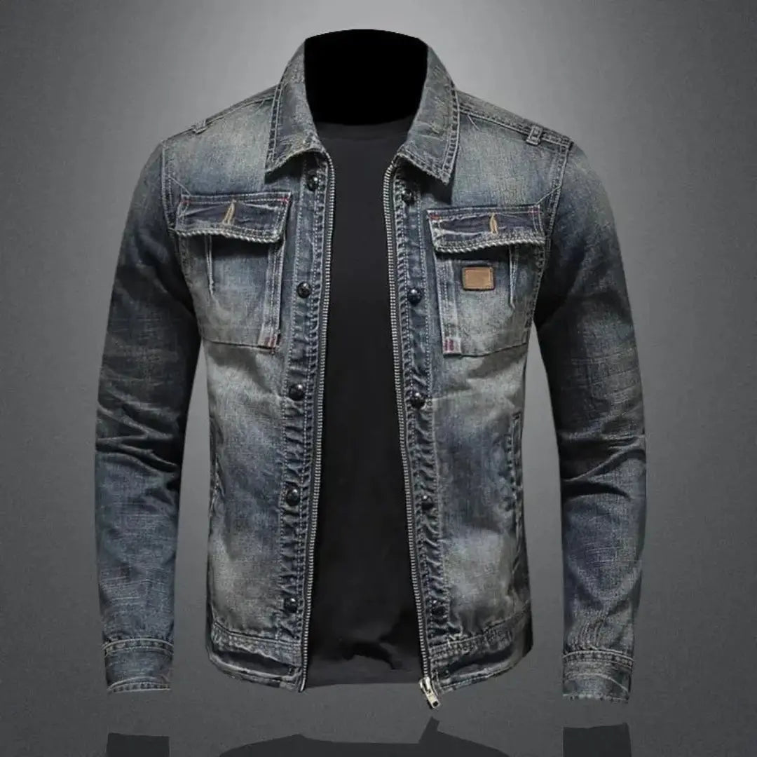 Men's denim jacket with classic denim design