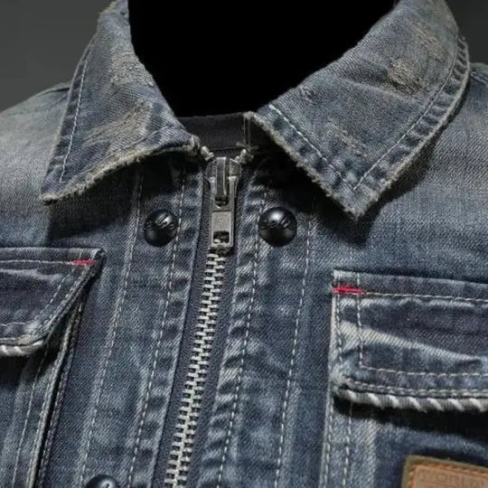 Men's denim jacket with classic denim design