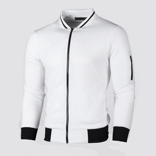Men's cardigan with zipper and minimalist design 
