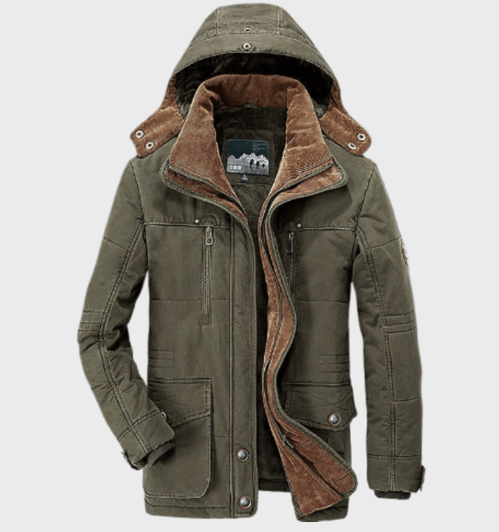 Men's Winter Jacket with Hood for Cold Days