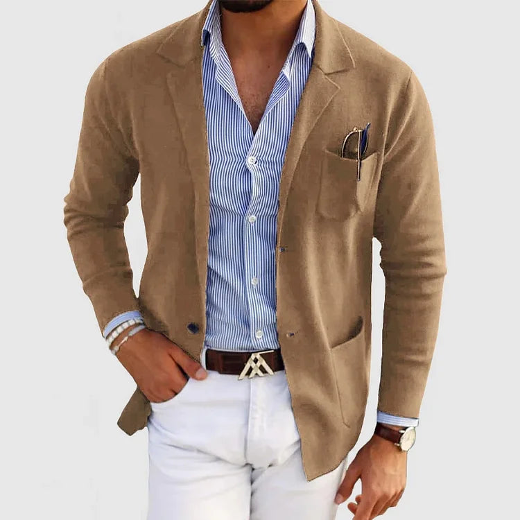 Stylish cardigan with blazer look for men