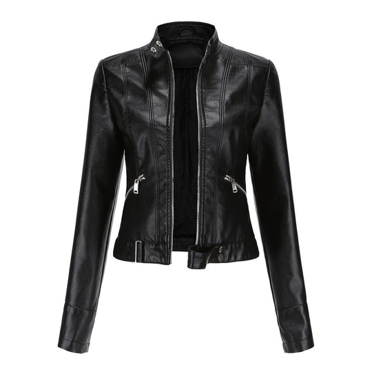 Women's jacket with classic cut and collar