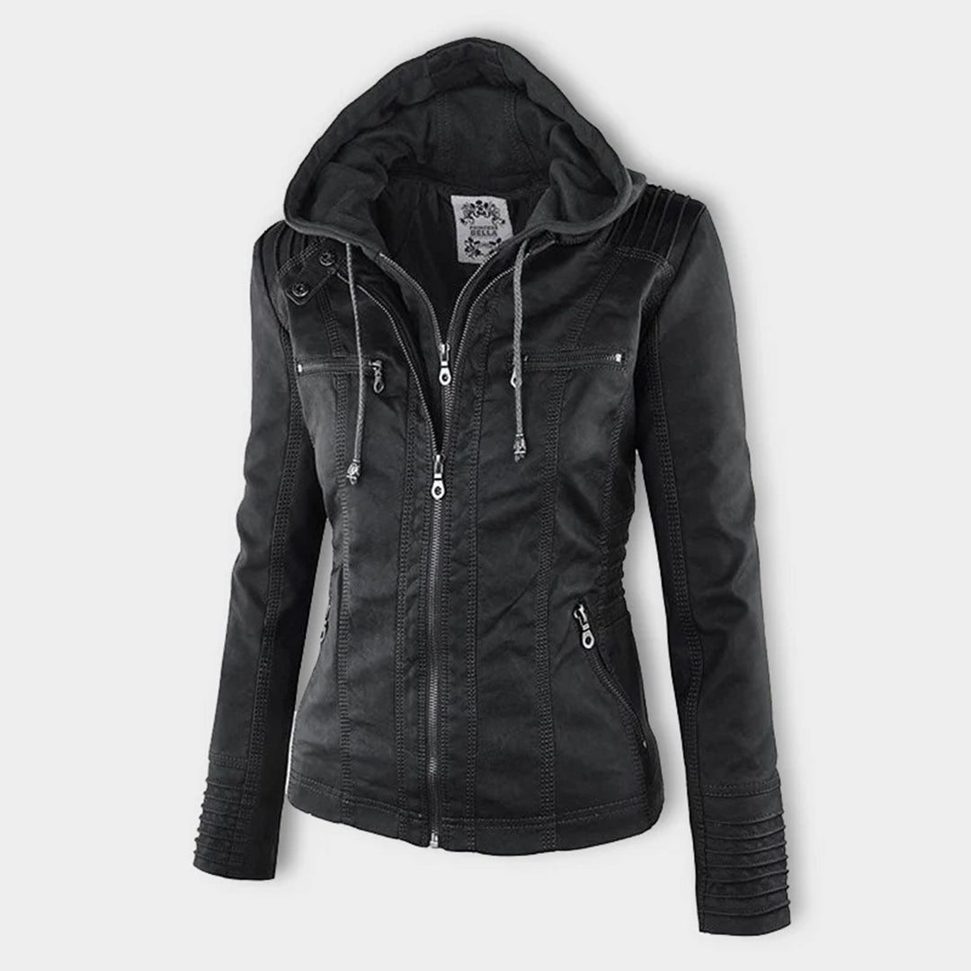 Women's hooded jacket in a weatherproof design 