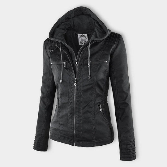 Women's hooded jacket in a weatherproof design 