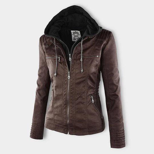 Women's hooded jacket in a weatherproof design 