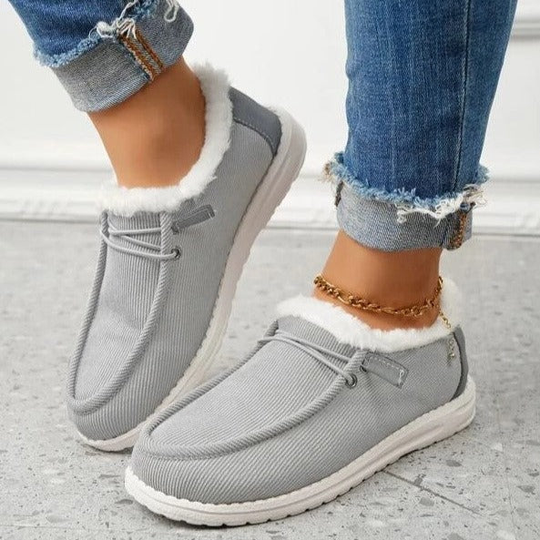 Women's Winter Slip-On Shoes with Faux Fur