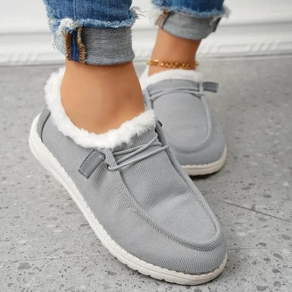 Women's Winter Slip-On Shoes with Faux Fur