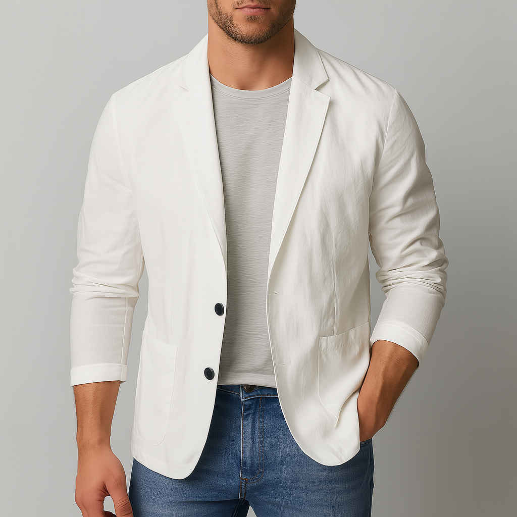 Men's blazer with button placket in a classic design