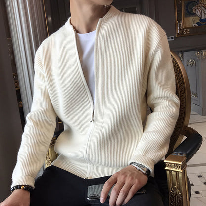 Herren-Cardigan aus weichem Strick in klassischem Design