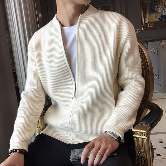Herren-Cardigan aus weichem Strick in klassischem Design