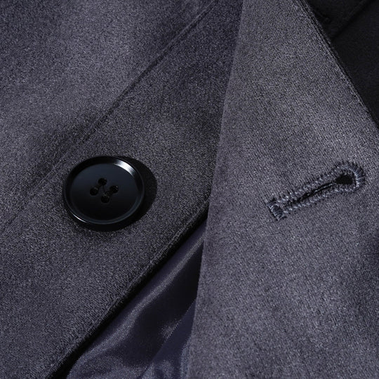 Men's casual jacket with stand-up collar and button placket 