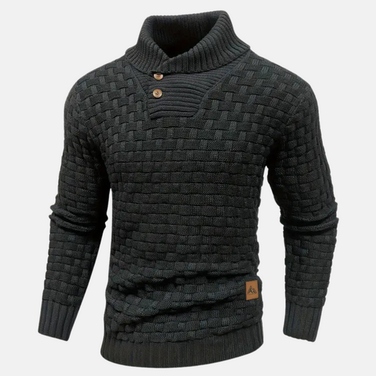 Men's Classic Knit Sweater with Modern Design 