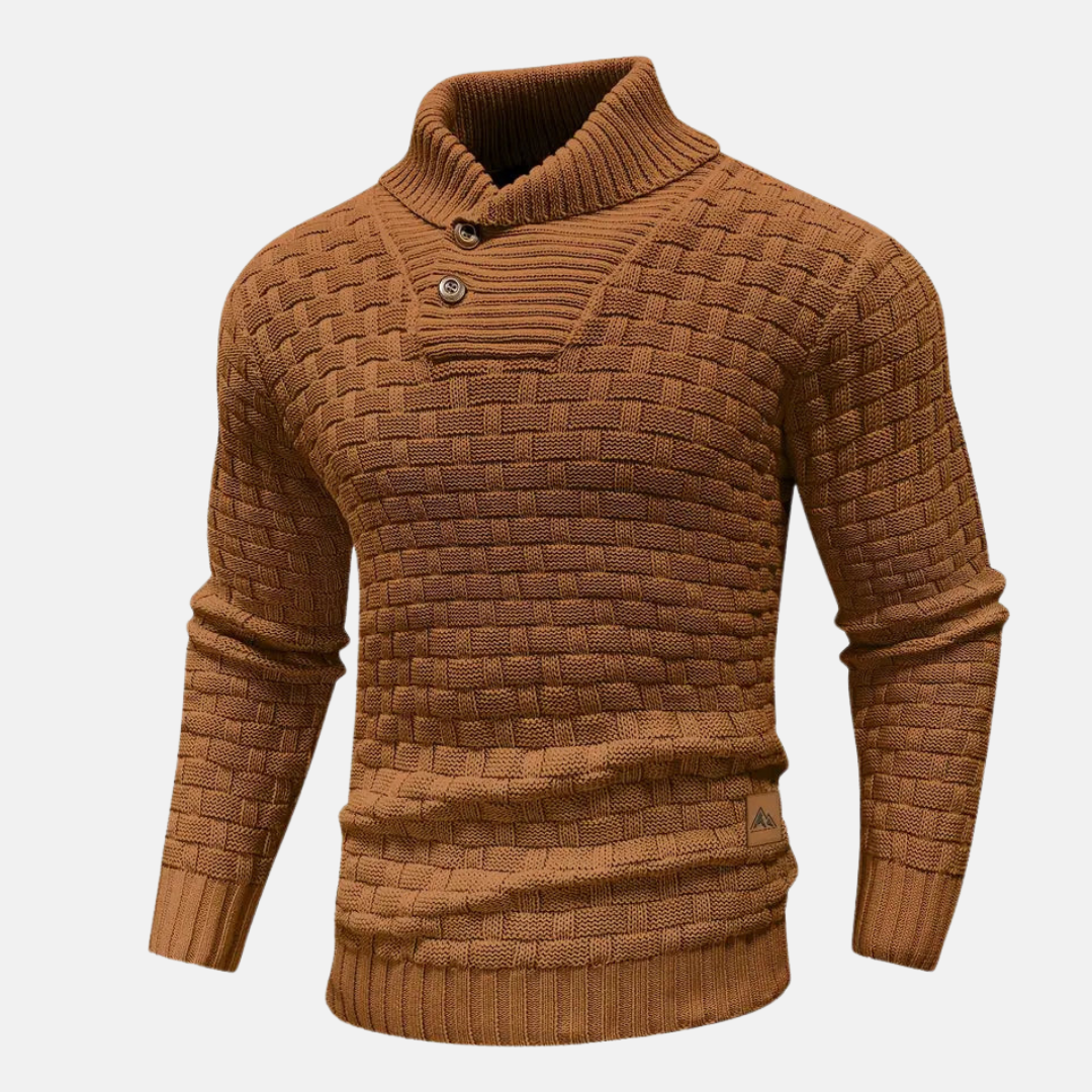 Men's Classic Knit Sweater with Modern Design 
