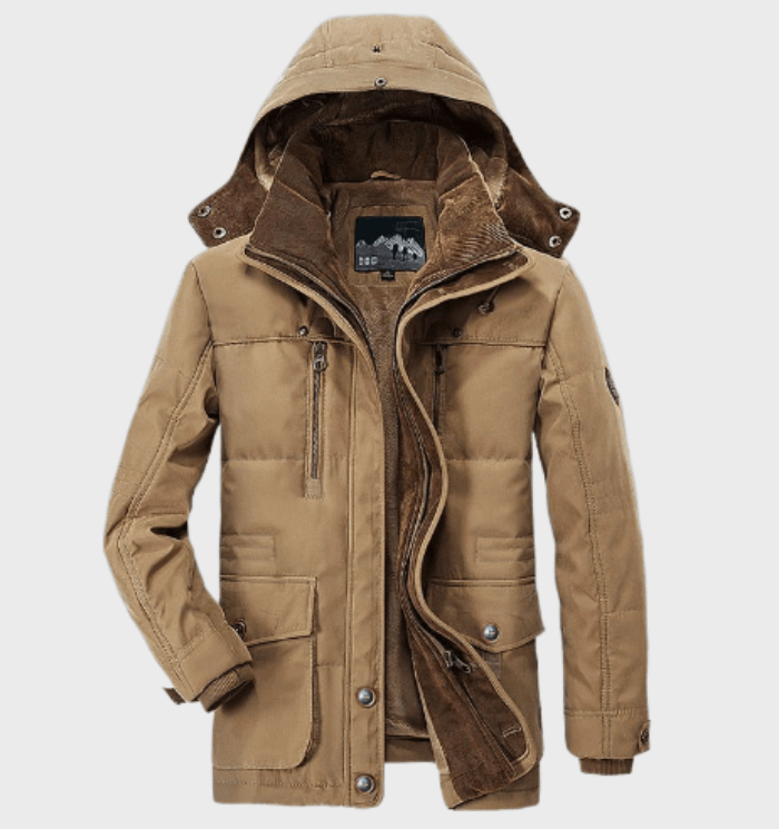Men's Winter Jacket with Hood for Cold Days