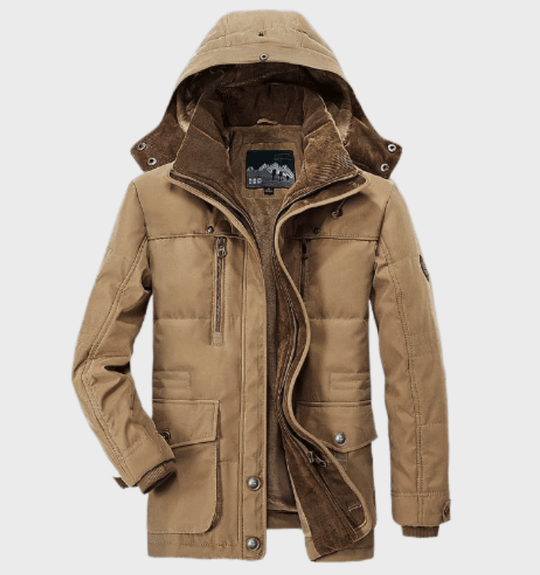Men's Winter Jacket with Hood for Cold Days