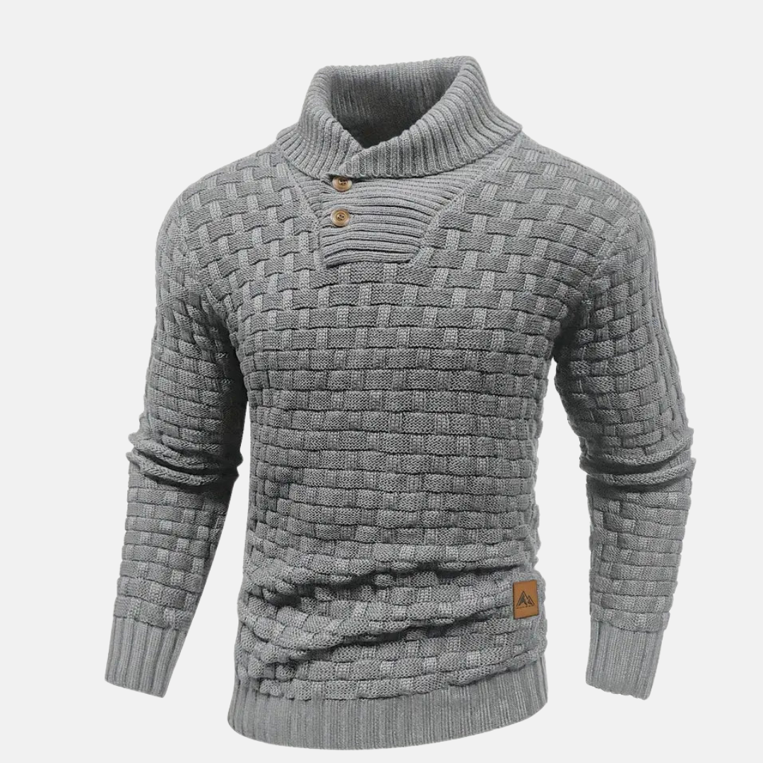 Men's Classic Knit Sweater with Modern Design 