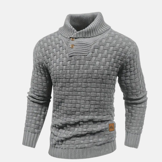 Men's Classic Knit Sweater with Modern Design 