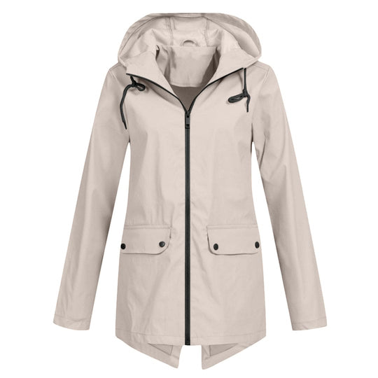 Women's hooded jacket with a classic cut