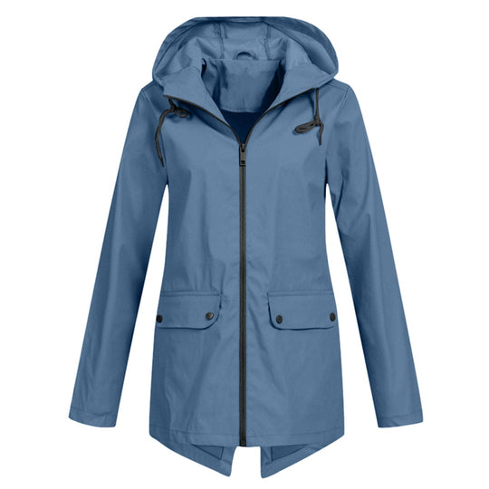 Women's hooded jacket with a classic cut