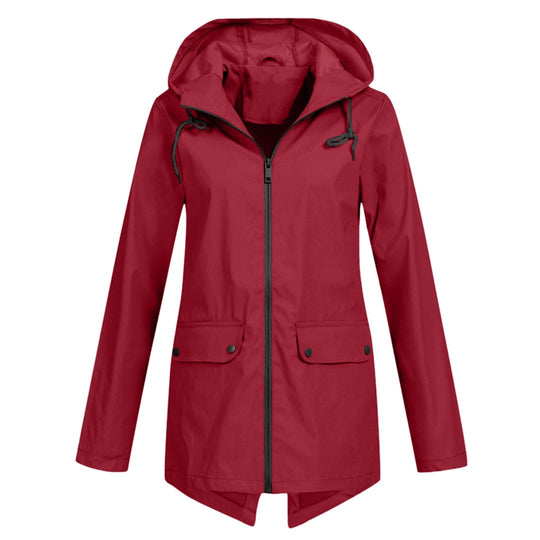 Women's hooded jacket with a classic cut