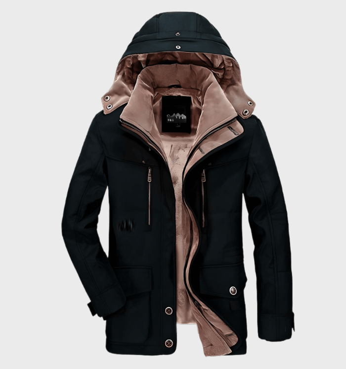 Men's Winter Jacket with Hood for Cold Days