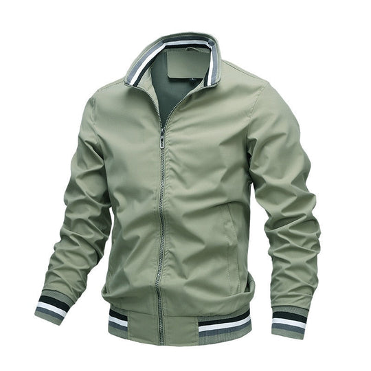 Men's transitional bomber-style jacket