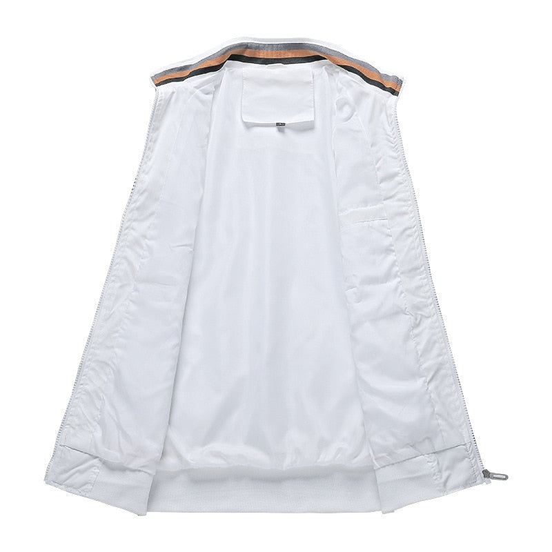 Men's transitional bomber-style jacket