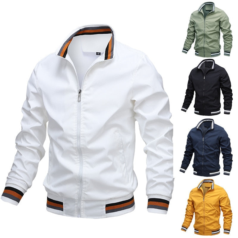 Men's transitional bomber-style jacket